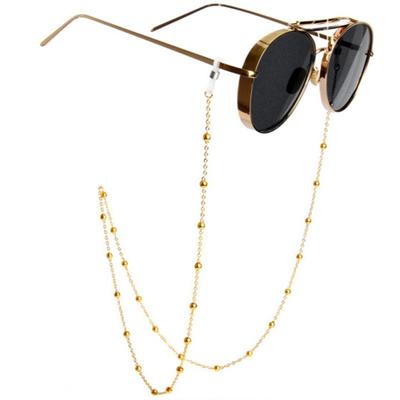 Cadena para gafas de metal con clip de cuerda para mascarilla, cadena de cuentas para gafas, cadena para gafas