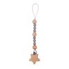 Baby Pacifier Clip Chain Wooden Star Holder Soother Pacifier Clip Leash Strap Nipple Holder For Infant Nursing Nipple Clip Chain