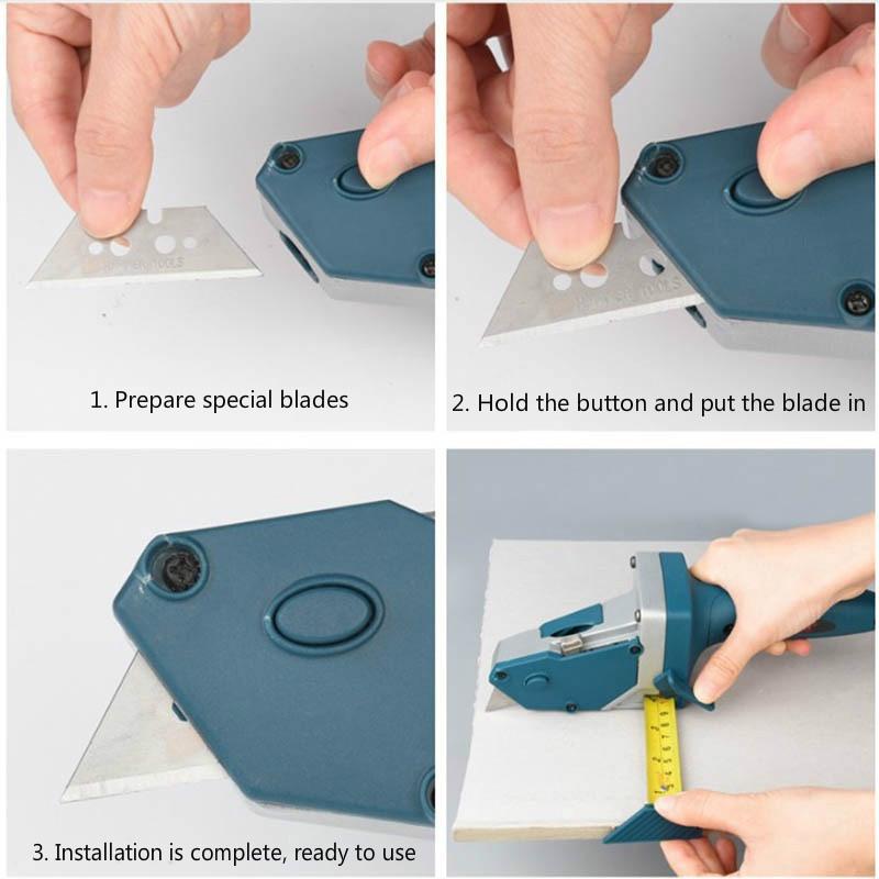 STONEGO Plasterboard Cutter Scriber Board Plaster Edger Drywall Auto Cutting Artifact Cutter Home Woodworking Scale Hand Tools