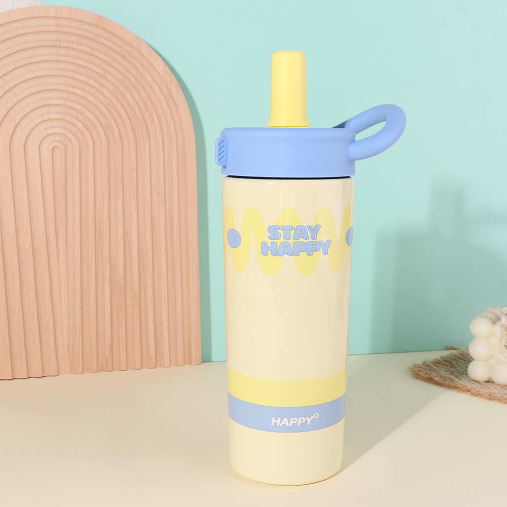 Leak-Proof Straw Cup Dopamine Vacuum Flask Portable Stainless Steel Insulated Cup  Travel