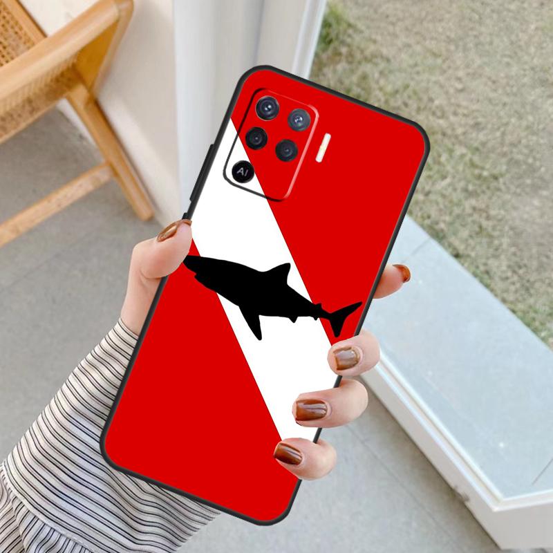 Cartoon Haie Hülle Für Oppo A60 A80 A40 A17 A57 A77 A74 A54 A94 A78 A98 A18 A38 A58 A96 A76 A16 A15 A5 Pro