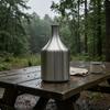 Stainless Steel Spirits Bottle Smooth Metal Finish Container Cylindrical Hip