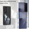 Samsung Z TriFold Case: Transparent, Fashionable Double-Hinge Magnetic Airbag Cover for Men and Women.