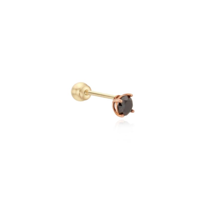 Tirr Lirr 14K Pink Gold Daily Black Diamond Piercing HESK4N21099MD-2