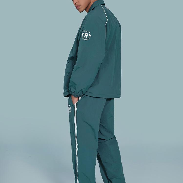 Reebok Letter Embroidered Sports Casual Outdoor Woven Jacket Unisex Jackets Gem-Green 24SRC107UGL7