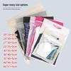 Semi-transparent Thickened Non-woven Zipper Bag with Handle for Clothes, Shoes, and Socks Storage.