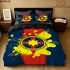 Fcsb Vzor Povlečení Sada Prošívaných Dek Quilt Cover Povlak na Polštář Domácí Dárek k Narozeninám(1 * povlak na peřinu + 2 * povlak na polštář, bez jádra)