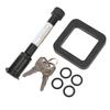 5 8in Trailer Hitch Receiver Pin Lock with 2in Silencer Pad Tubular Keys O Rings for Car Truck Hitch Ball Carrier