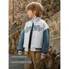 David Bella Kidsren's Knitted Jacket Boys' 2026 New Baseball Uniform Medium and Large Kidsren's Sports Cardigan Top Spring Wear
