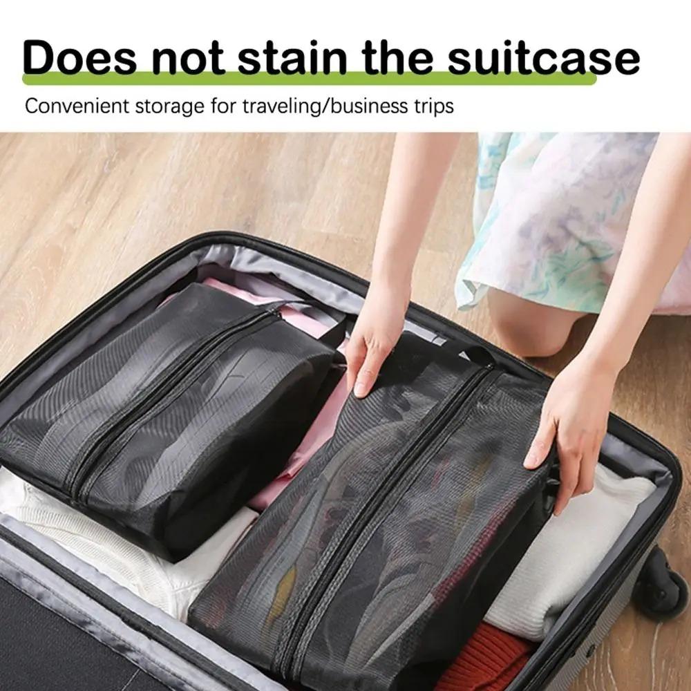 1pc Travel Shoe Bags with Zipper Closure for Men Women Waterproof Breathable Shoe Organize Storage Bags Makeup Laundry Bag