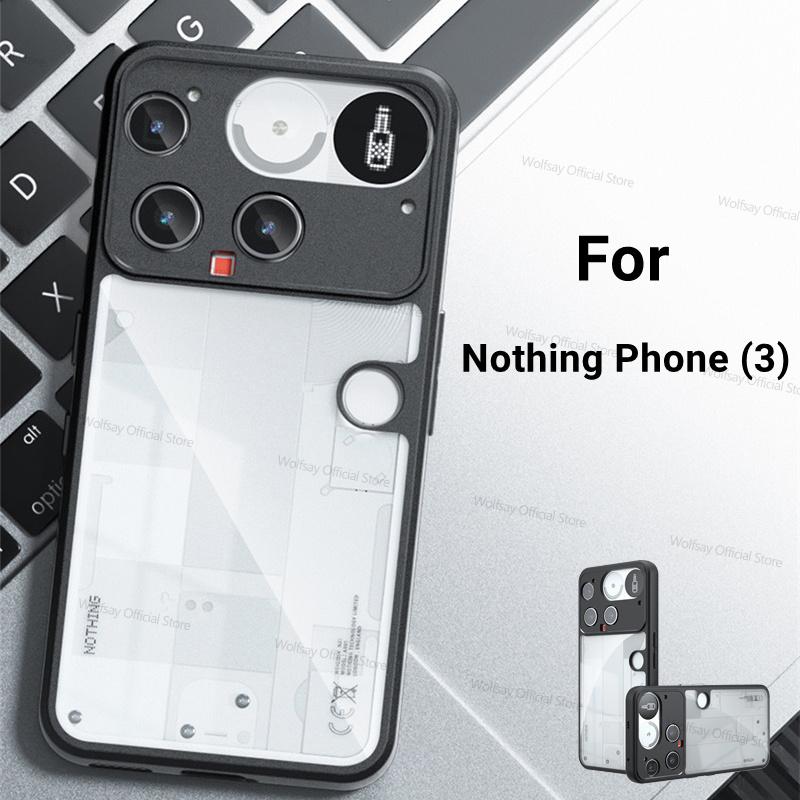 For Nothing Phone 3 Case Nothing Phone 3 Cover Bumper Luxury Clear PC + TPU Shockproof Protective Phone Cover Nothing Phone 3