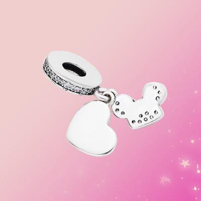 925 Sterling Silver Charm Mouse Bow MOM Dangle Charm Pendant Jewelry Fit Original Fashion Necklace for Women Jewelry Gift