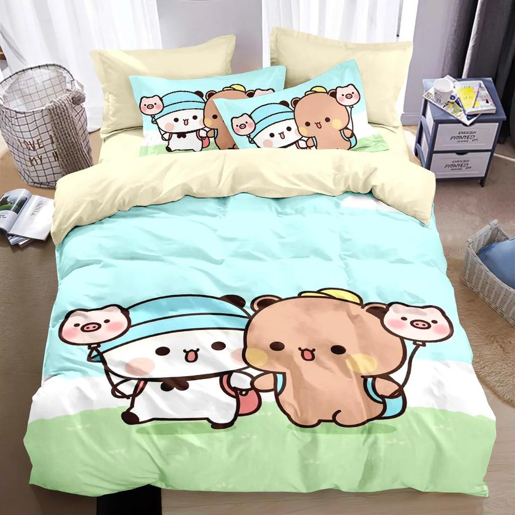 Cute Bubu Duvet Cover and Pillowcase Set, King/Extra King Bedding Set, Children's Bedroom Decor, Gift for Boys and Girls