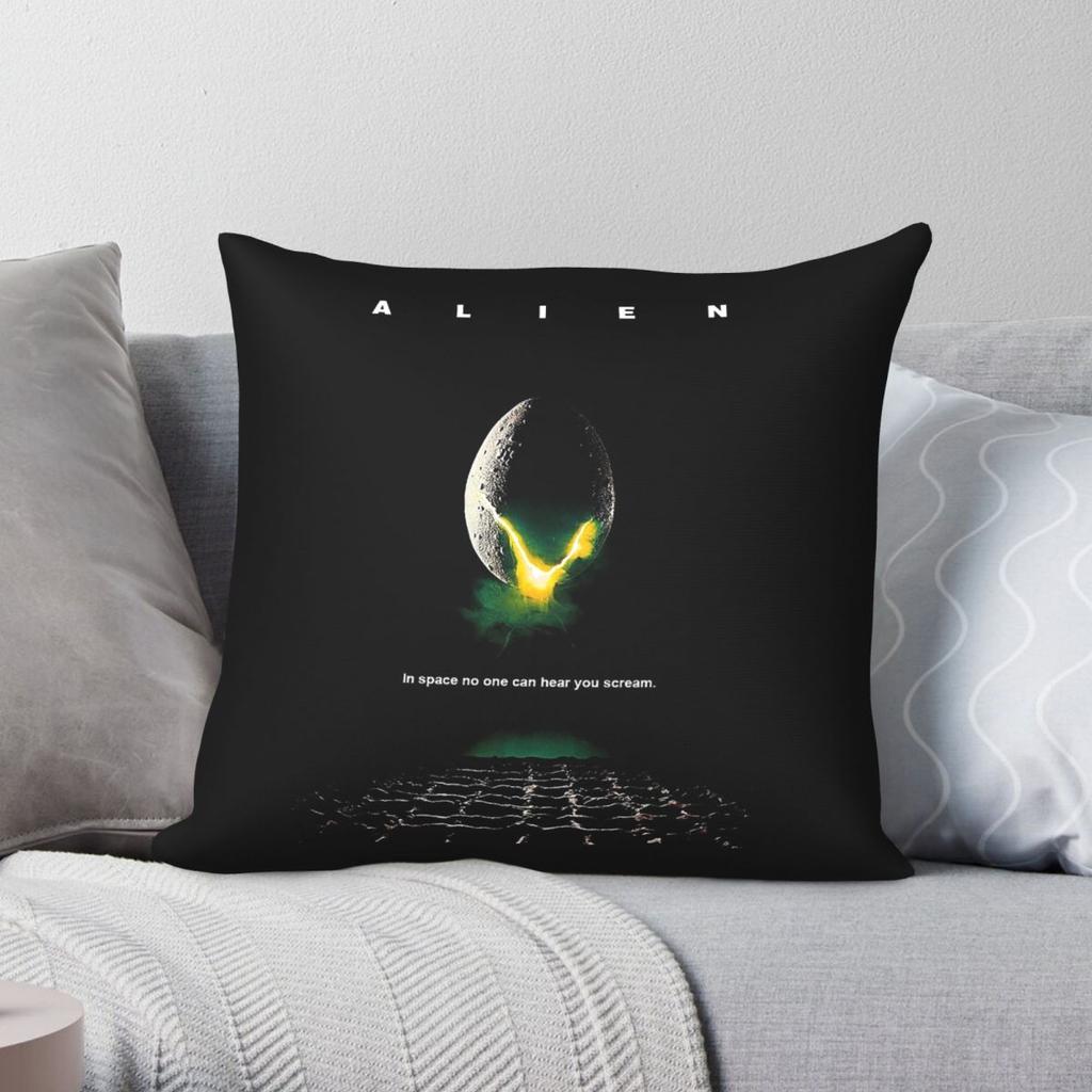 Alien No One Can Hear You Scream Square Pillowcase Polyester Linen Velvet Printed Zip Decor Throw Pillow Case Bed Cushion Cover