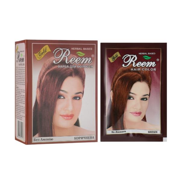 

Ayurvedic Indian hair dye, brown Herbal Reem Gold