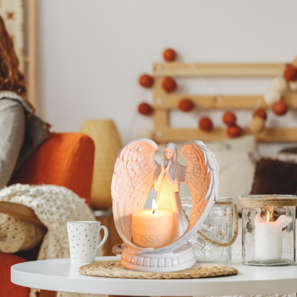 Pryskyřičný modlící se anděl vonný svícen ozdoba modlící se anděl aromaterapeutický svícen atmosférická rekvizita svatební párty dekorace