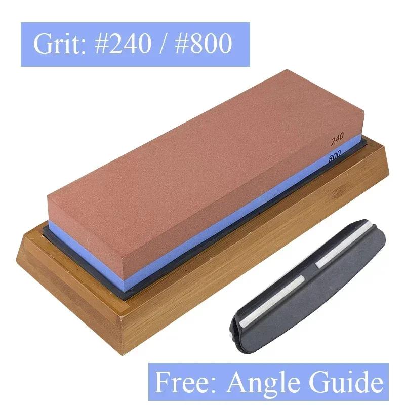 400 1000 3000 Grit Double-sided Sharpening Stone Base Angle Guide Set Kitchen Knife Sharpener Grinding Whetstone Apex Egde Blade