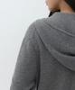 MUSINSA STANDARD WOMAN [Victoria Wool] Women'S Minimal Ribbed Hooded Knit Zip-Up [Heather Grey]