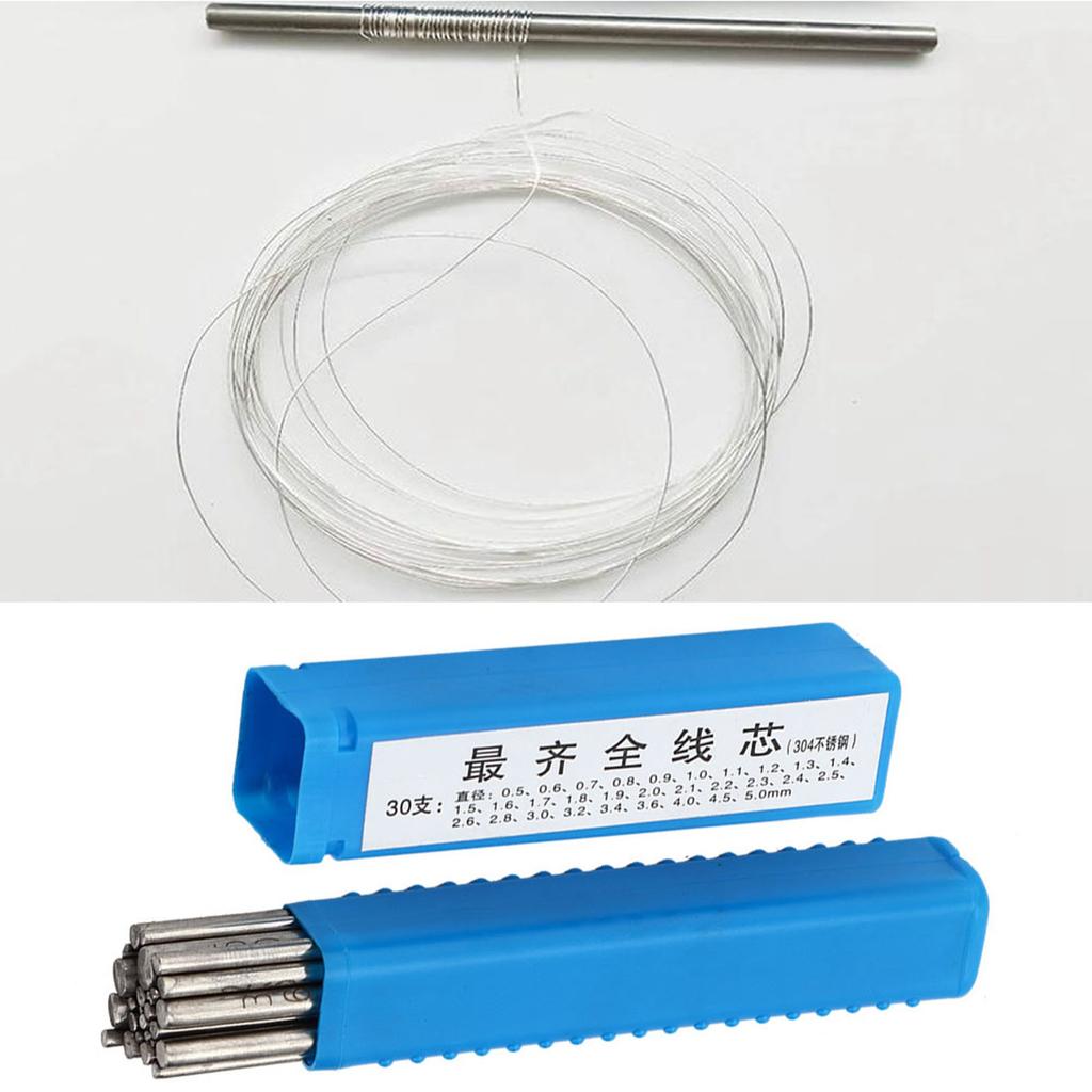 30Pcs Professional Metal Solid Cored Rod Wire Tone Jewelry Necklace Making Tool