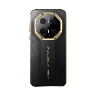Suitable for Huawei Mate70pro Mobile Phone Case Electroplating M60 Full-inclusive Anti-fall Business Leather Case