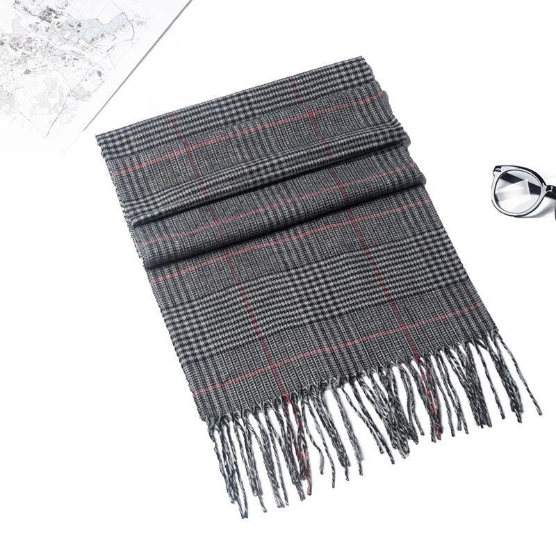 2024 Women's & Men's Beige Plaid Scarf - Versatile Japanese Style Winter Shawl