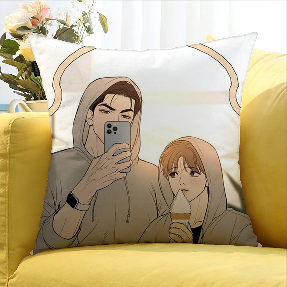 Bl Manhwa Jinx Joo Jaekyung Kim Dan Anime World Various Sizes Square Pillow Case For Car Home Bedchamber Decor