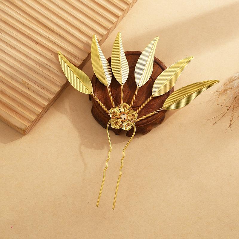 

1 шт. Элегантная заколка для волос с цветком, мягкий блеск, сплав, этнический стиль N