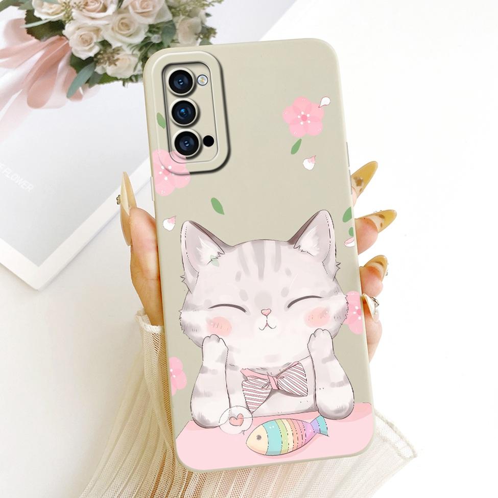Pouzdro Pro Oppo Reno4 5G Kryt Módní Kreslené Roztomilé Vtipné Malované Silikonové Pouzdro Na Telefon Pro Oppo CPH2091 PDPM00 PDPT00