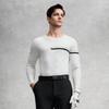 FILA Golf Series Casual Sports Simple Clean Soft Comfortable Long Sleeve Pullover Knit Sweater Men sweater Jade-White A11M545407FWT