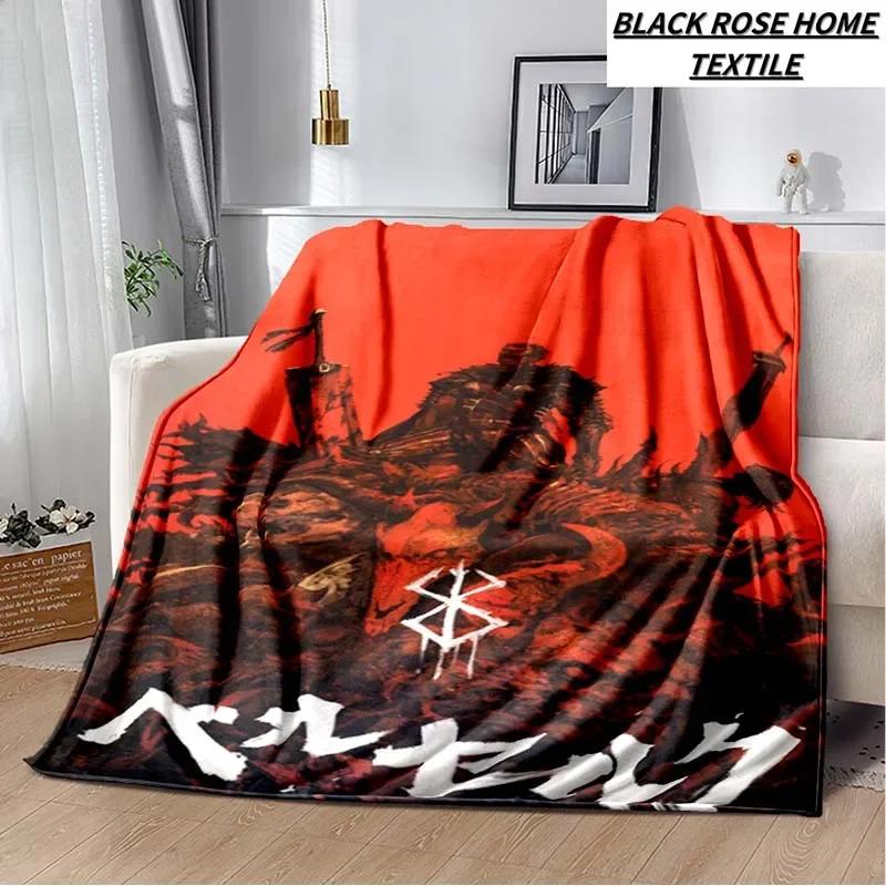 Fashion Art 3D HD Printed Berserk Anime Blanket Family Bedroom Sofa Bed Sheet Plush Sleeping Blanket Camping Warm Cover Blanket