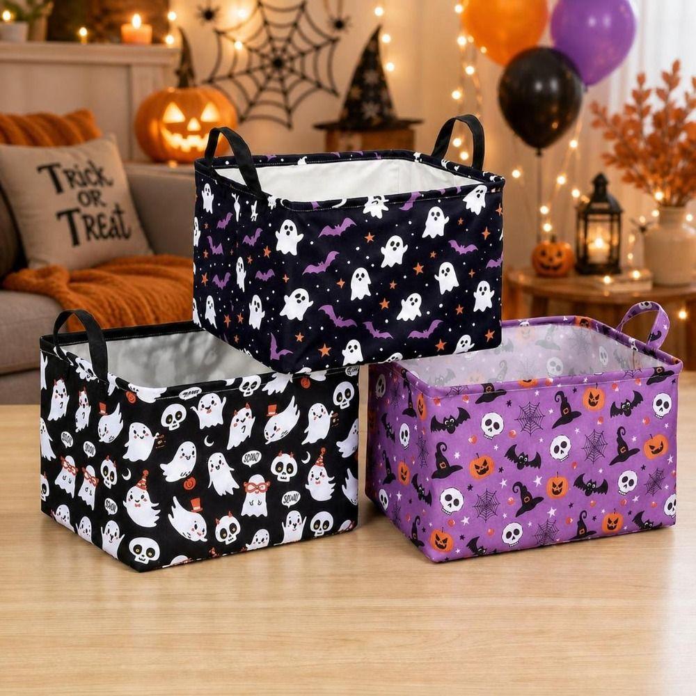 Ghost Clothes Storage Box Pumpkin Sundries Organizer Practical Cartoon Toys Basket Household
