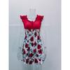 Women's Summer Dress Sleeveless U-neck Waist Short Printed Dress