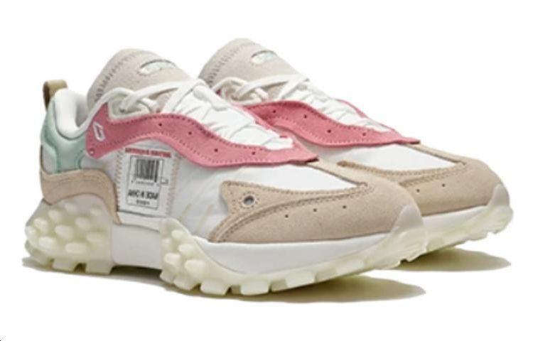 Li Ning Fabric Trendy Cushioning Slip Resistant Abrasion Resistant Breathable Low top Sports Casual Shoes Women's AZGS034-4