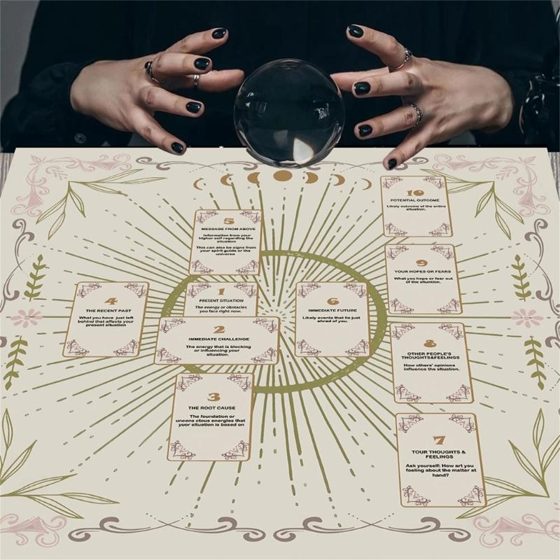 Divinations Tablecloth Reading Card Astrologys Tarots Cards Tablecloth Altars Cloth Divinations Board Game Accessories