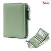 Japanese Style Genuine Leather Slim RFID Wallet for Women - Compact Zippered Coin Purse & Card Holder with Large Capacity (New Design)