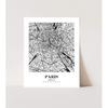 Eleville 11X14 Unframed Paris France City View Abstract Road Modern Map Art Print Poster Wall Office Home Decor Minimalist Line Art Hometown