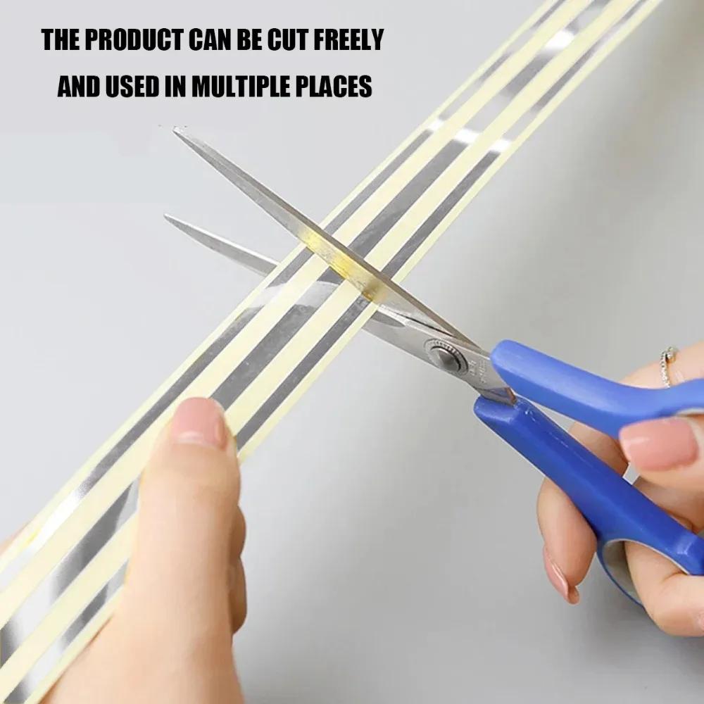 5M Joint Strip Tape Decorative Tile Gap Self-adhesive Tape Floor Wall Joint Sealant Ceiling Waterproof Sealing Sticker Gold