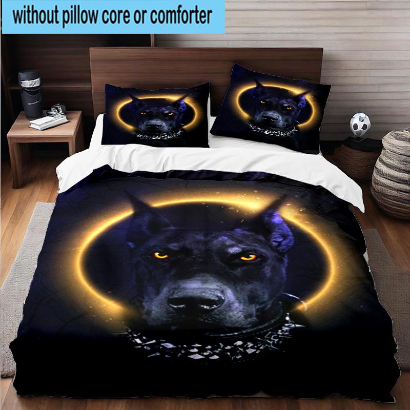 Diverse Dog Breeds Collage 3pcs Bedding,Including 1pc Duvet Cover And 2pcs Pillowcases Perfect for Christmas,Ideal for Bedroom, Dormitory