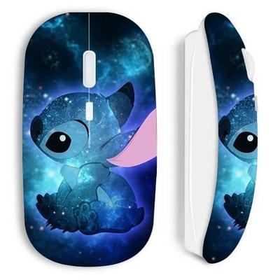 Maniacase kabellose Maus weiß Stitch blau Frand blau