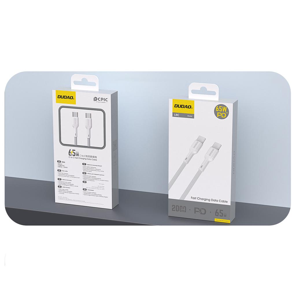 Kabel Przewód USB-C 65W 1m - Biały