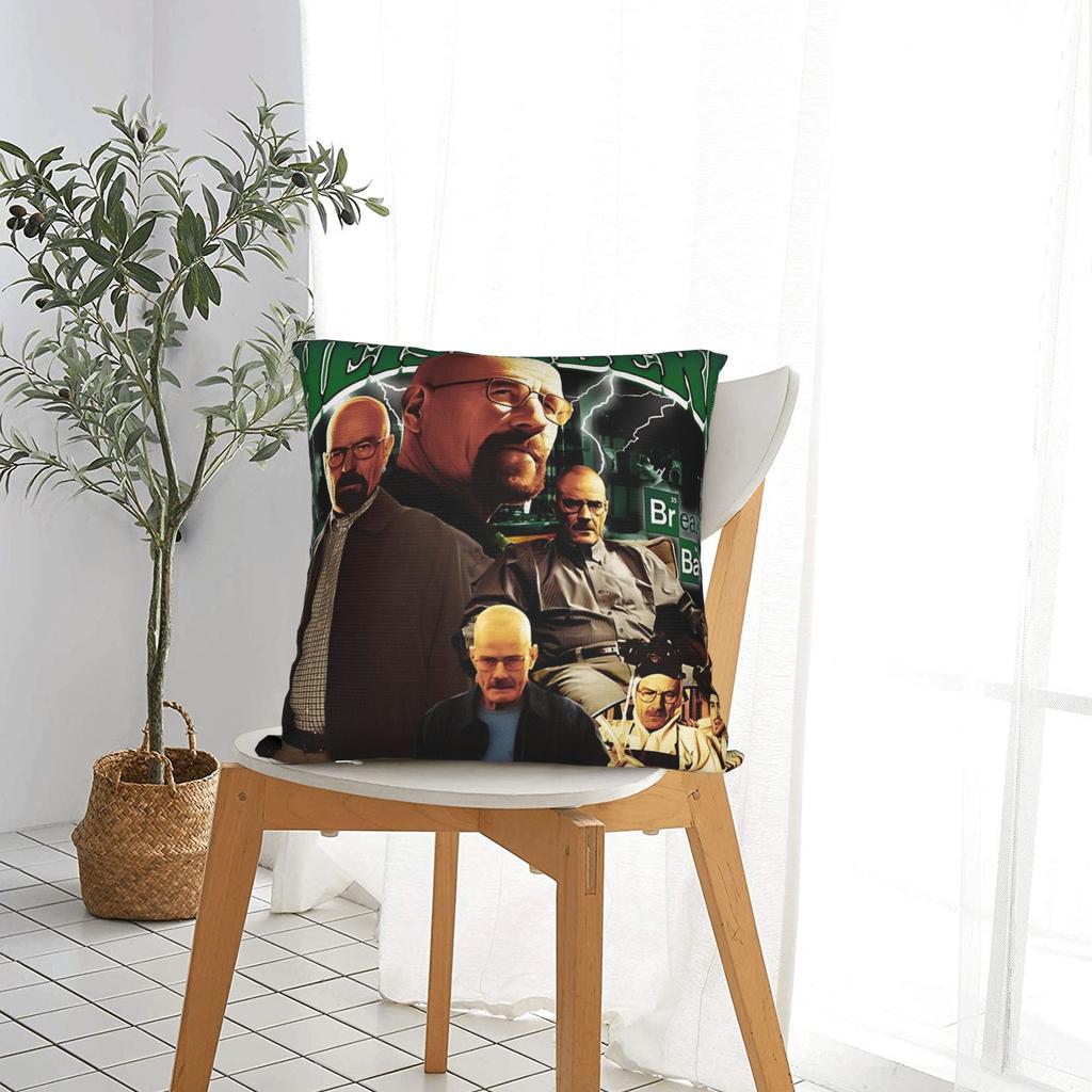 Heinsenberg walter white bb Pillow Case  Soft Pillow Cover For Living Room Bed Chair Funny Cushion Cover