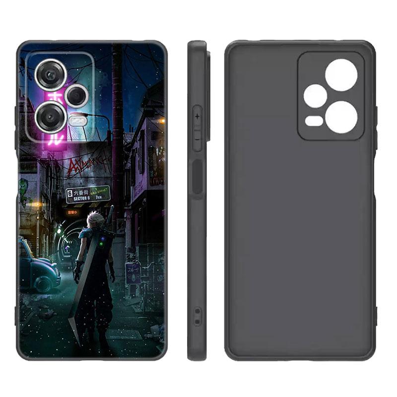 Game Final Fantasy Black Silicone Phone Case For Xiaomi Redmi Note 9 10 11 11S 11T 12 13 Pro 5G Plus 9S 10S 12S