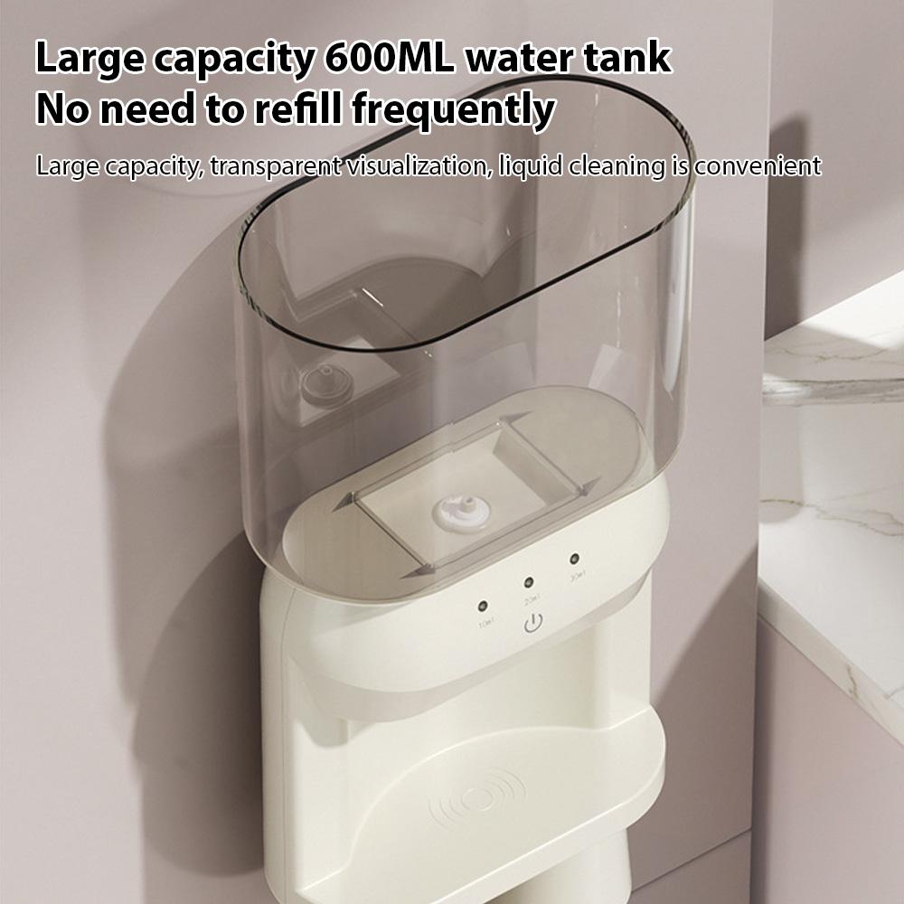 Automatic Mouthwash Dispenser Touchless Sensor Wall Mounted Mouthwash Dispenser with 2 Magnetic Cups 3 Dispensing S Waterproof Refilla