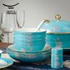 Yongfengyuan Ink Peony 79-Piece Chinese Dinnerware Set