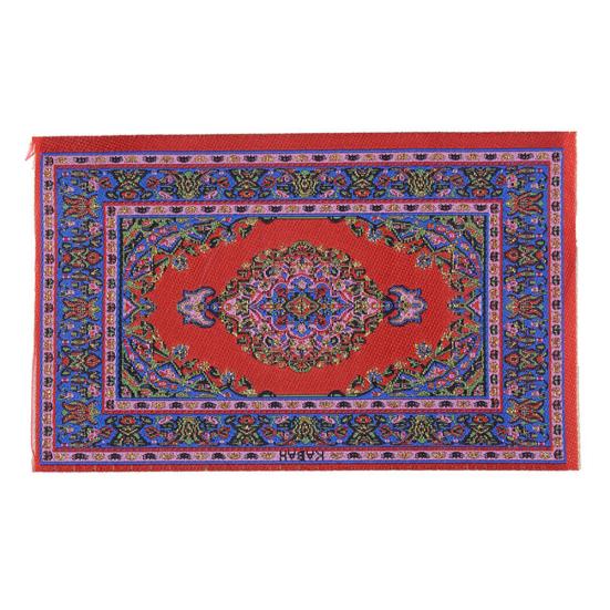 

1/12 миниатюрный кукольный домик, турецкий ковер, кукольный дом, напольная мебель, аксессуар красный