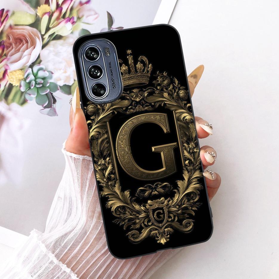 Für Motorola Moto G62 5G Hülle Niedliche Krone Buchstaben Abdeckung Stoßfest Weiches TPU Handyhülle Für Motorola G62 Moto G 62 MotoG62 5G Taschen
