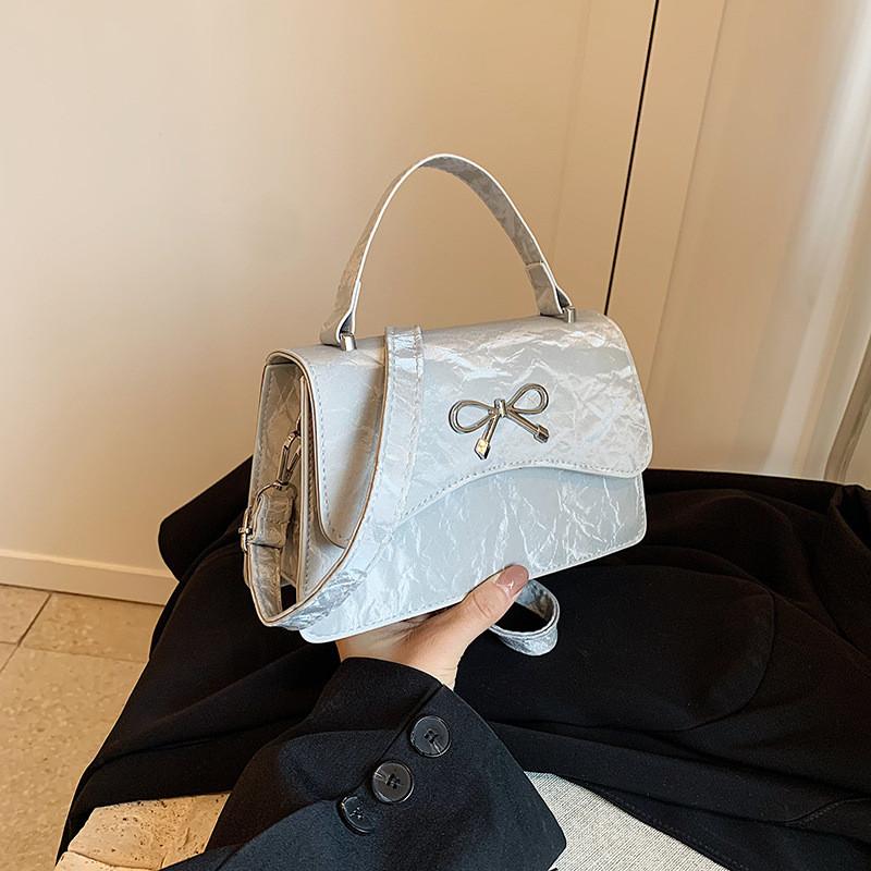 Elegant Bowknot Handbag For Women Chic Casual Small Square Shoulder Bag