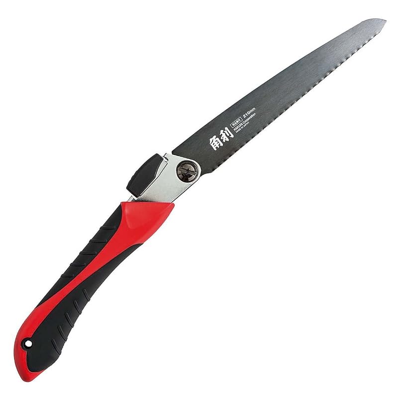Kakuri Sangyo Folding Saw for Dismantling Bulky Waste, 210mm Blade Length, Black Blade, Suitable for Light Metals and Plastics, Replaceable Blade,