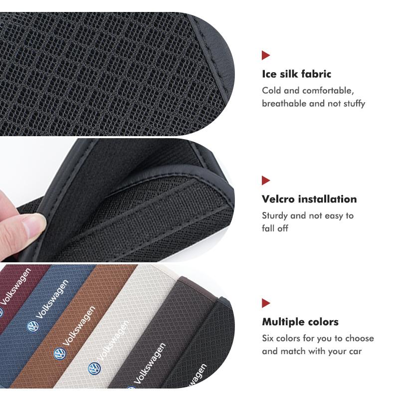 137Car Safety Seat Belt Harness Shoulder Adjuster Pad Cushion For Volkswagen Scirocco Jetta Beetle Golf 4 5 6 Passat Polo B5 B6