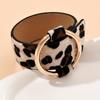 1PC Elegant Long Geometric Leopard Print Women's Bracelet, PU Leather, Daily Wear